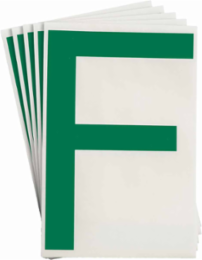 ToughStripe® Floor Marking Polyester Letter F Markers - Green, 6" x 8"