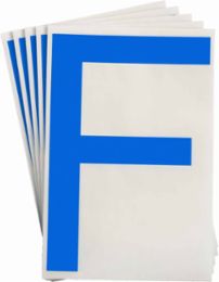 ToughStripe® Floor Marking Polyester Letter F Markers - Blue, 6" x 8"
