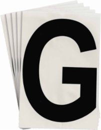 ToughStripe® Floor Marking Polyester Letter G Markers - Black, 6" x 8"