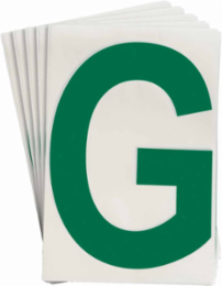 ToughStripe® Floor Marking Polyester Letter G Markers - Green, 6" x 8"