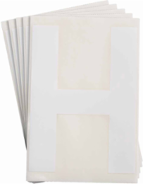 ToughStripe® Floor Marking Polyester Letter H Markers - White, 6" x 8"
