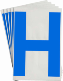 ToughStripe® Floor Marking Polyester Letter H Markers - Blue, 6" x 8"