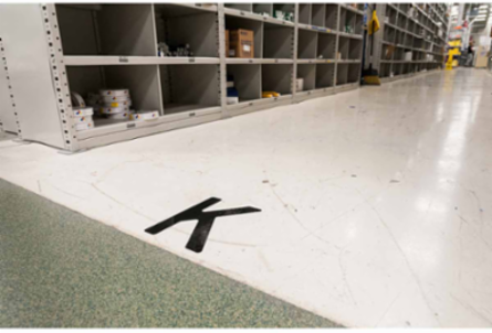ToughStripe® Floor Marking Polyester Letter I Markers - Black, 6" x 8"