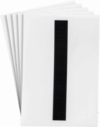 ToughStripe® Floor Marking Polyester Letter I Markers - Black, 6" x 8"