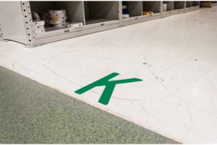 ToughStripe® Floor Marking Polyester Letter I Markers - Green, 6" x 8"