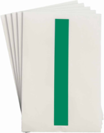 ToughStripe® Floor Marking Polyester Letter I Markers - Green, 6" x 8"