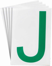 ToughStripe® Floor Marking Polyester Letter J Markers - Green, 6" x 8"