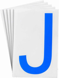 ToughStripe® Floor Marking Polyester Letter J Markers - Blue, 6" x 8"