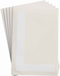 ToughStripe® Floor Marking Polyester Letter L Markers - White, 6" x 8"