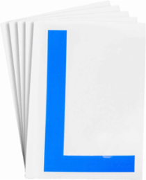 ToughStripe® Floor Marking Polyester Letter L Markers - Blue, 6" x 8"