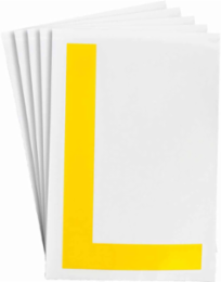 ToughStripe® Floor Marking Polyester Letter L Markers - Yellow, 6" x 8"