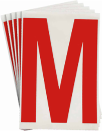 ToughStripe® Floor Marking Polyester Letter M Markers - Red, 6" x 8"