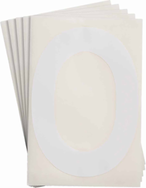 ToughStripe® Floor Marking Polyester Letter O Markers - White, 6" x 8"