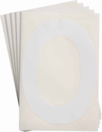 ToughStripe® Floor Marking Polyester Letter O Markers - White, 6" x 8"