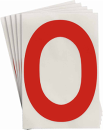 ToughStripe® Floor Marking Polyester Letter O Markers - Red, 6" x 8"