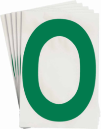 ToughStripe® Floor Marking Polyester Letter O Markers - Green, 6" x 8"