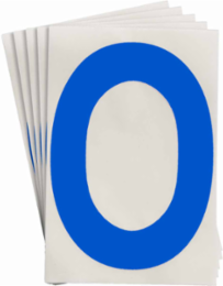 ToughStripe® Floor Marking Polyester Letter O Markers - Blue, 6" x 8"