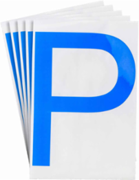 ToughStripe® Floor Marking Polyester Letter P Markers - Blue, 6" x 8"