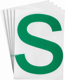 ToughStripe® Floor Marking Polyester Letter S Markers - Green, 6" x 8"