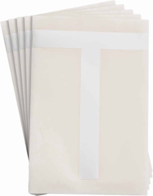 ToughStripe® Floor Marking Polyester Letter T Markers - White, 6" x 8"