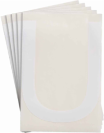 ToughStripe® Floor Marking Polyester Letter U Markers - White, 6" x 8"