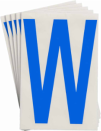 ToughStripe® Floor Marking Polyester Letter W Markers - Blue, 6" x 8"