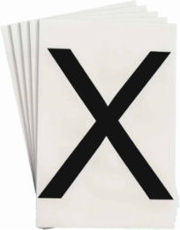ToughStripe® Floor Marking Polyester Letter X Markers - Black, 6" x 8"