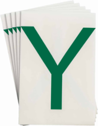 ToughStripe® Floor Marking Polyester Letter Y Markers - Green, 6" x 8"