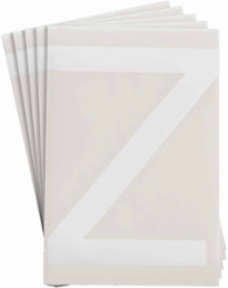 ToughStripe® Floor Marking Polyester Letter Z Markers - White, 6" x 8"
