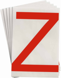 ToughStripe® Floor Marking Polyester Letter Z Markers - Red, 6" x 8"