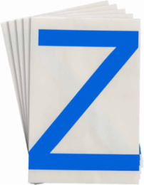 ToughStripe® Floor Marking Polyester Letter Z Markers - Blue, 6" x 8"