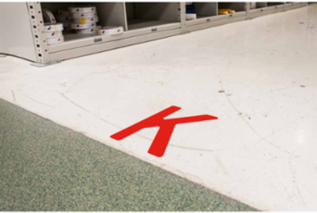 ToughStripe® Floor Marking Polyester Number 1 Markers - White, 6" x 8"