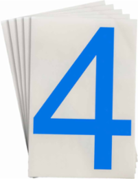 ToughStripe® Floor Marking Polyester Number 4 Markers - Blue, 6" x 8"