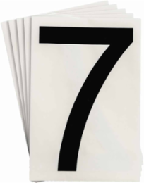ToughStripe® Floor Marking Polyester Number 7 Markers - Black, 6" x 8"