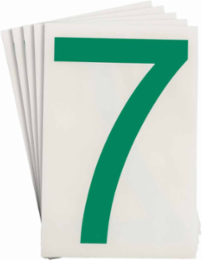 ToughStripe® Floor Marking Polyester Number 7 Markers - Green, 6" x 8"