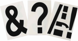 ToughStripe® Floor Marking Polyester Punctuation Markers - Black, 6" x 8"