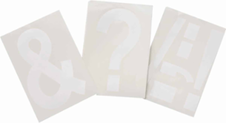 ToughStripe® Floor Marking Polyester Punctuation Markers - White, 6" x 8"
