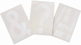ToughStripe® Floor Marking Polyester Punctuation Markers - White, 6" x 8"