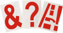 ToughStripe® Floor Marking Polyester Punctuation Markers - Red, 6" x 8"