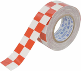ToughStripe® Floor Marking Tape Roll - Polyester, Checkered, Red on White, 2" x 100'