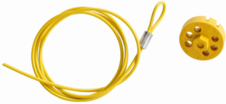 Pro-Lock Double Hex Lockout with 59" Cable, Yellow