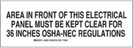 Electrical Safety Compliance Sign 7 Inch H x 10 Inch W Polyester, Black on White
