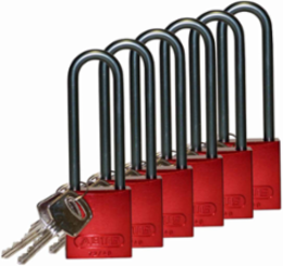 Aluminum Padlock, Keyed Different, 3 Inch Shackle Clearance, 6-Pin Cylinder