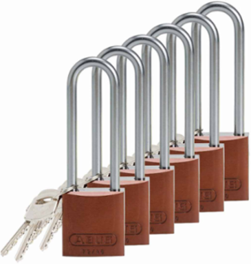Aluminum Padlock 6-Pin Cylinder, 3 Inch Shackle Clearance, Keyed Different