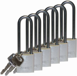 Aluminum Padlock - 6-Pin Cylinder, 3 Inch Shackle Clearance, Keyed Different