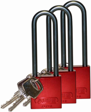 Aluminum Padlock 6-Pin Cylinder, 3 Inch Shackle Clearance, Keyed Alike