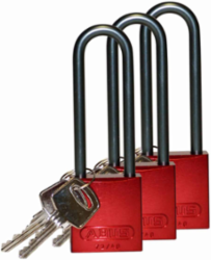 Aluminum Padlock 6-Pin Cylinder, 3 Inch Shackle Clearance, Keyed Alike