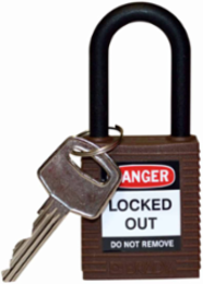 Nylon Padlock with 6-Pin Cylinder, 1.5 Inch Shackle Clearance, 1.75 Inch H x 1.5 Inch W