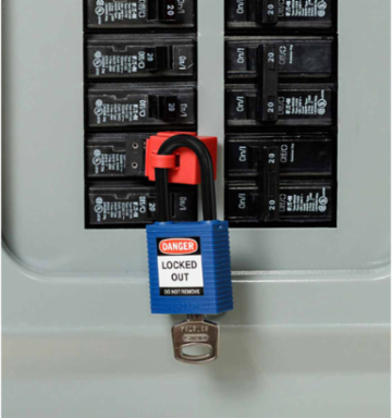 Nylon Shackle Padlock - 6-Pin Cylinder, 1.5 Inch Shackle Clearance, Keyed Alike