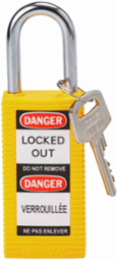 Long Body Nylon Padlock - 6-Pin Cylinder, 1.5 Inch Shackle Clearance, Non-Conductive